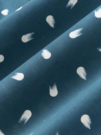 Funda de almohada de algodón a lunares Amma, Azul, An 45 x L 110 cm