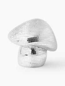 Oggetto decorativo scintillante Disco Mushroom, Vetro, resina, Argentato, Ø 16 cm