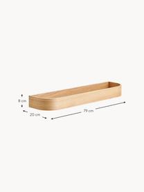 Holz-Wandregal Epoch, Sperrholz, Eichenholzfurnier, Hochdruck Laminat, Helles Eichenholz, Transparent, B 79 x H 8 cm