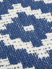 In- & outdoor vloerkleed met patroon Miami in blauw/wit, 86% polypropyleen, 14% polyester, Crèmewit, blauw, B 160 x L 230 cm (maat M)