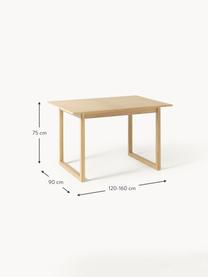 Rozkládací jídelní stůl Calla, různé velikosti, Lakované dubové dřevo, Š 120/160 cm, H 90 cm