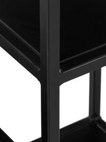 Čierny kovový regál Display, Kov s práškovým náterom, Čierna, Š 50 x V 74 cm