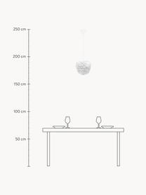 Závěsné svítidlo z peří Eos Evia, různé velikosti, Bílá, Ø 40 cm, V 39 cm