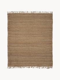 Handgefertigter Jute-Teppich Naturals mit Fransen, 100% Jute, Braun, B 60 x L 90 cm (Grösse XXS)