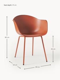 Interiérová a exteriérová stolička Claire, Hnedá, Š 60 x H 54 cm