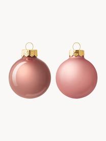 Bolas de Navidad Evergreen, tamaños diferentes, Rosa claro, Ø 10 cm, 4 uds.