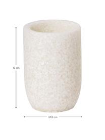 Tazza porta spazzolini Neru, Materiale sintetico, Beige chiaro, Ø 8 x Alt. 12 cm