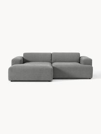 Ecksofa Melva (3-Sitzer), Bezug: 100 % Polyester Der strap, Gestell: Massives Kiefern- und Fic, Webstoff Dunkelgrau, B 238 x T 143 cm, Eckteil links