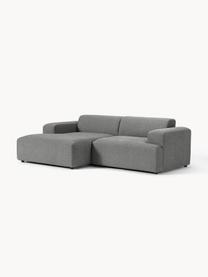 Ecksofa Melva (3-Sitzer), Bezug: 100 % Polyester Der strap, Gestell: Massives Kiefern- und Fic, Füße: Kunststoff Dieses Produkt, Webstoff Dunkelgrau, B 238 x T 143 cm, Eckteil rechts