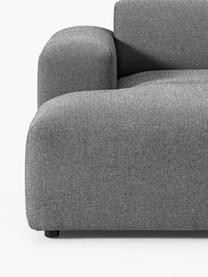 Ecksofa Melva (3-Sitzer), Bezug: 100 % Polyester Der strap, Gestell: Massives Kiefern- und Fic, Webstoff Dunkelgrau, B 238 x T 143 cm, Eckteil links