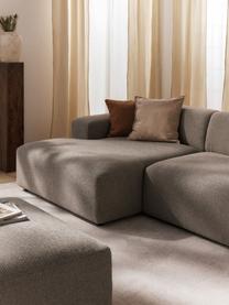 Canapé d'angle 3 places Melva, Tissu gris foncé, larg. 238 x prof. 143 cm, dossier à droite
