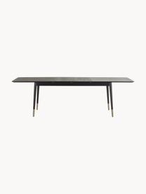 Table extensible Fenwood, 180 - 260 x 90 cm, Noir, or laiton, larg. 180 - 260 x prof. 90 cm