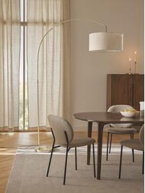 Grosse Bogenlampe Niels, Lampenschirm: Leinen, Hellbeige, Goldfarben, H 218 cm