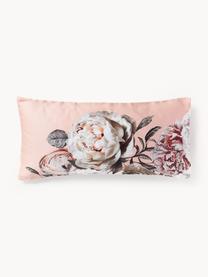 Poszewka na poduszkę z satyny bawełnianej Blossom, Jasny różowy, wielobarwny, S 40 x D 80 cm