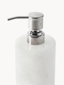 Dispenser sapone in alabastro Valo, Contenitore: alabastro, Testa della pompa: plastica, Bianco, Ø 7 x Alt. 18 cm