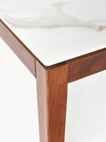 Table à manger aspect marbre Jackson, tailles variées, Bois de chêne, brun laqué, larg. 140 x prof. 90 cm