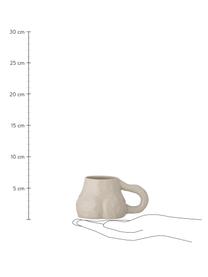 Handgemachte Tasse Maeda mit Frauenfigur, Steingut, Beige, Ø 8 x H 7 cm, 200 ml