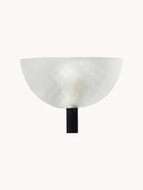 Dimbare LED wandlamp Fata, Lampenkap: thermoplastisch materiaal, Lampvoet: gerecycled ABS met metall, Transparant, zilverkleurig, B 16 x H 17 cm