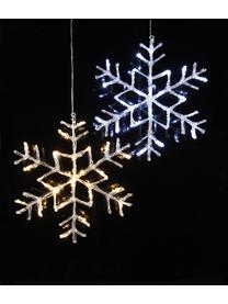 Pieza luminoso LED Snowflake Antarctica, Lámpara: plástico, Cable: plástico, Transparente, Ø 40 cm