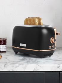 Toaster Heritage, Edelstahl, beschichtet, Schwarz, Goldfarben, B 32 x T 22 cm