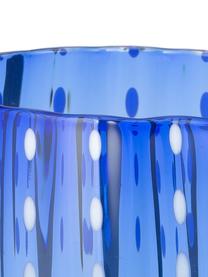 Ručne fúkané poháre na vodu Perle, 6 ks, Priehľadná, biela, blankytná modrá, odtiene jantárovej, pastelová fialová, červe