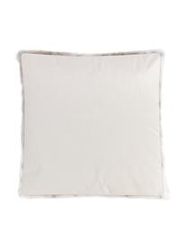 Housse de coussin fourrure synthétique Skins, Endroit : beige, blanc, anthracite Envers : blanc ivoire