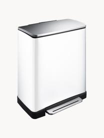 Pattumiera Recycle E-Cube, 28 L + 18 L, Contenitore: acciaio, Bianco, Larg. 50 x Prof. 35 cm, 28 L + 18 L