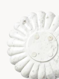 Kleine decoratieve schaal Noelia van marmer, Marmer, Wit, Ø 30 x H 5 cm