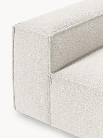 Eckmodul Lennon aus Bouclé, Bezug: Bouclé (100 % Polyester) , Gestell: Massives Kiefernholz, Spe, Bouclé Off White, B 119 x T 119 cm, Eckteil links