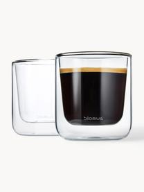 Tazas de doble vidrio Nero, 2 uds., Vidrio, Transparente, Ø 8 x Al 9 cm, 200 ml