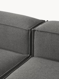 Diván modular grande Lennon, Tapizado: 100% poliéster Alta resis, Estructura: madera contrachapada de p, Patas: plástico Este producto es, Tejido gris antracita, An 357 x F 119 cm, reposabrazos izquierdo