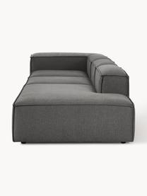 Diván modular grande Lennon, Tapizado: 100% poliéster Alta resis, Estructura: madera contrachapada de p, Patas: plástico Este producto es, Tejido gris antracita, An 357 x F 119 cm, reposabrazos izquierdo