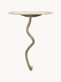 Table d'appoint murale en laiton Curvature, Laiton, poli, Laiton, haute brillance, larg. 30 x haut. 44 cm