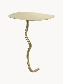 Table d'appoint murale en laiton Curvature, Laiton, poli, Laiton, haute brillance, larg. 30 x haut. 44 cm