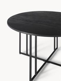 Mesa de comedor redonda de madera de mango Luca, tamaños diferentes, Tablero: madera de mango, cepillad, Estructura: metal, con pintura en pol, Madera de mango, negro pintado, Ø 120 cm