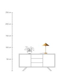 Tafellamp Coby, Lamp: bekleed ijzer, Mosterdgeel, Ø 40 x H 48 cm