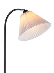 Kleine Stehlampe Medina mit Plissee-Schirm, Lampenschirm: Kunststoff, Weiss, Schwarz, Ø 32 x 132 cm