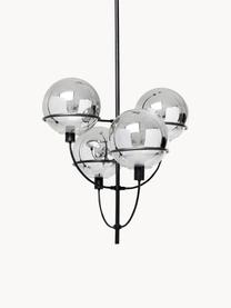 Grande suspension Lantern, Gris chrome, noir, Ø 68 cm