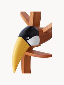 Handgefertigtes Deko-Objekt Toucan aus Mahagoniholz, Mahagoniholz, Mahagoniholz, Senfgelb, Schwarz, Weiß, B 63 x H 111 cm