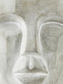 Portavaso viso in cemento Smile, Cemento, Grigio, Ø 19 x Alt. 22 cm