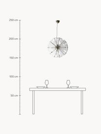 Suspension de verre Mireille, Transparent, doré, larg. 55 x haut. 55 cm