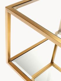 Súprava konferenčných stolíkov so zrkadlovou plochou Luigi, 4 diely, Odtiene zlatej, Súprava s rôznymi veľkosťami