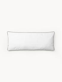 Funda de almohada de percal a cuadros Scarlet, Gris, blanco, An 45 x L 110 cm