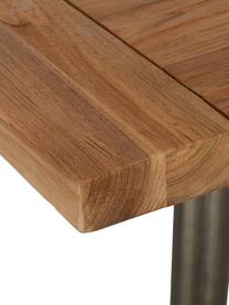 Mesa de comedor de madera de teca reciclada Kapal, Patas: acero con marcas intencio, Teca, An 90 x F 90 cm