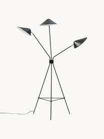 Lámpara de pie trípode grande Neron, Negro, Al 170 cm