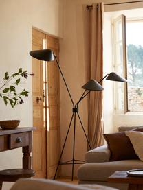 Grand lampadaire trépied Neron, Noir, haut. 170 cm