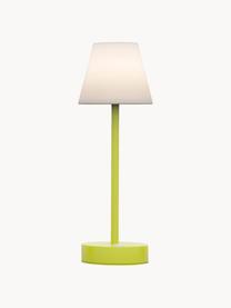 Lampada da tavolo portatile a LED da esterno con luce regolabile e funzione touch Lola, Paralume: polipropilene, Bianco, verde chiaro, Ø 11 x Alt. 32 cm