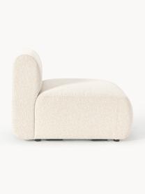 Módulo central en tejido bouclé Sofia, Tapizado: tejido bouclé (100% polié, Estructura: madera de abeto, tablero , Patas: plástico Este producto es, Bouclé blanco Off White, An 87 x F 103 cm