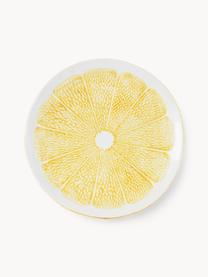 Plytký tanier Lemon, 4 ks, Keramika, Svetložltá, biela, Ø 27 cm