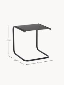 Table d'appoint de jardin en métal Club, Noir, larg. 40 x prof. 40 cm